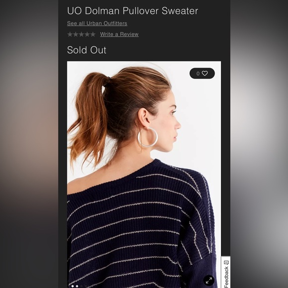 Urban Outfitters blue Striped Sweater - Picture 3 of 5